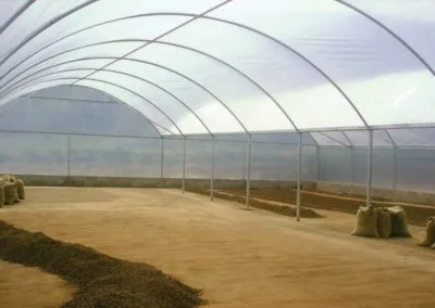 Greenhouse for drying fruits, seeds, grains or waste